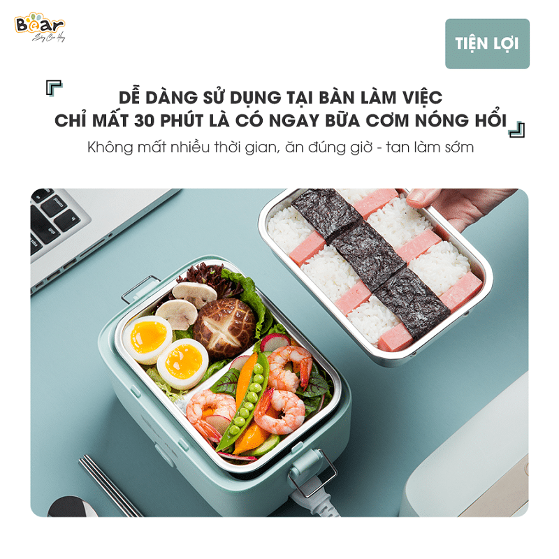 Hộp Cơm Điện Bear SB-HC12L 1.2 Lít