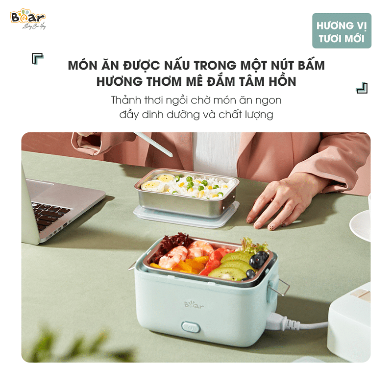 Hộp Cơm Điện Bear SB-HC12L 1.2 Lít