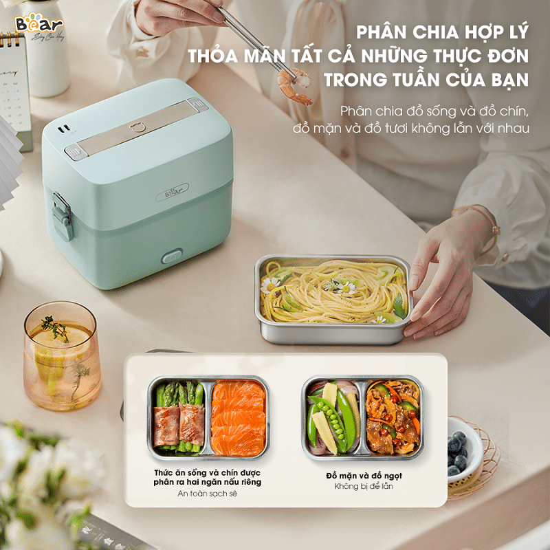 Hộp Cơm Điện Bear SB-HC12L 1.2 Lít