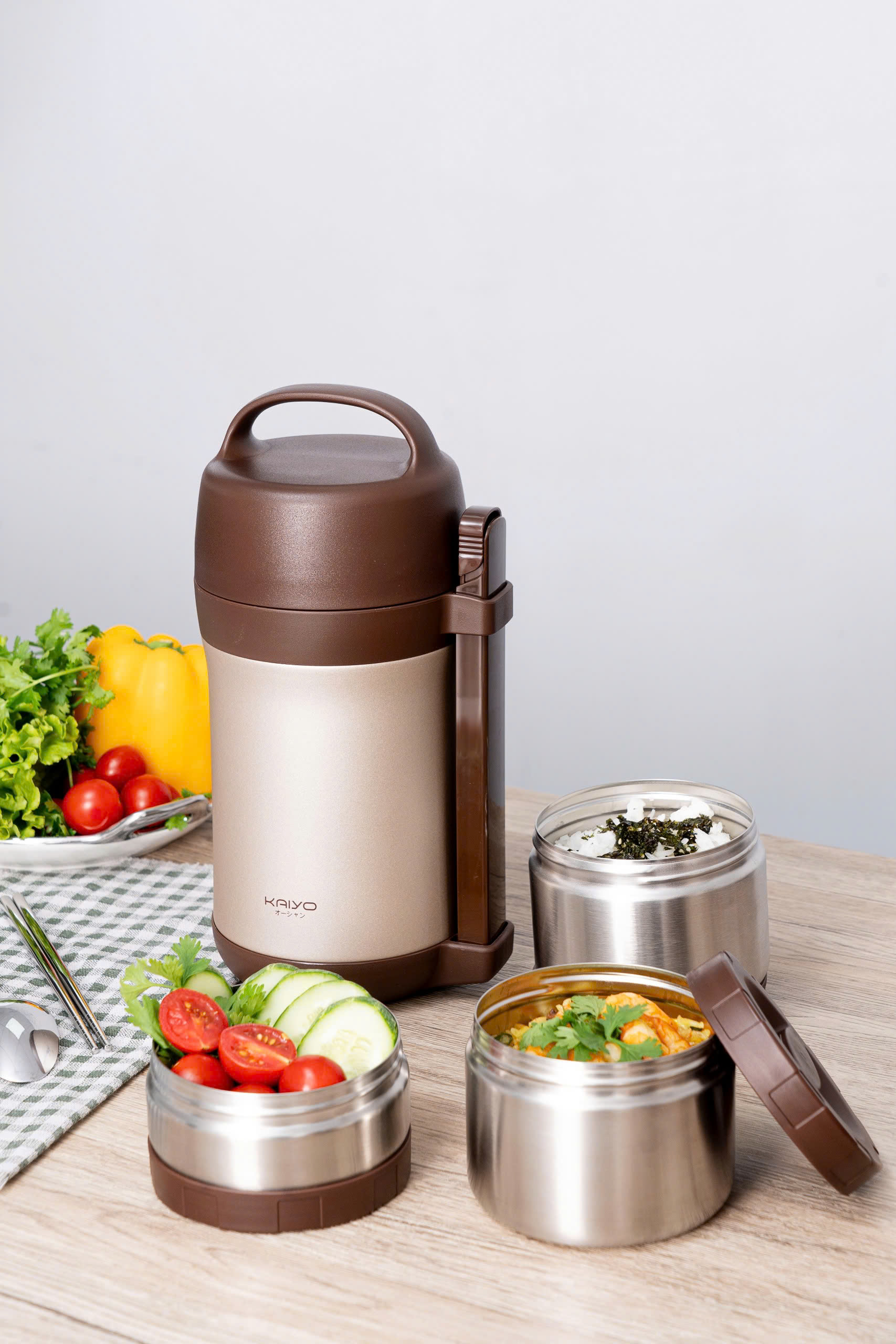 Bộ hộp cơm giữ nhiệt Kaiyo 1600ml