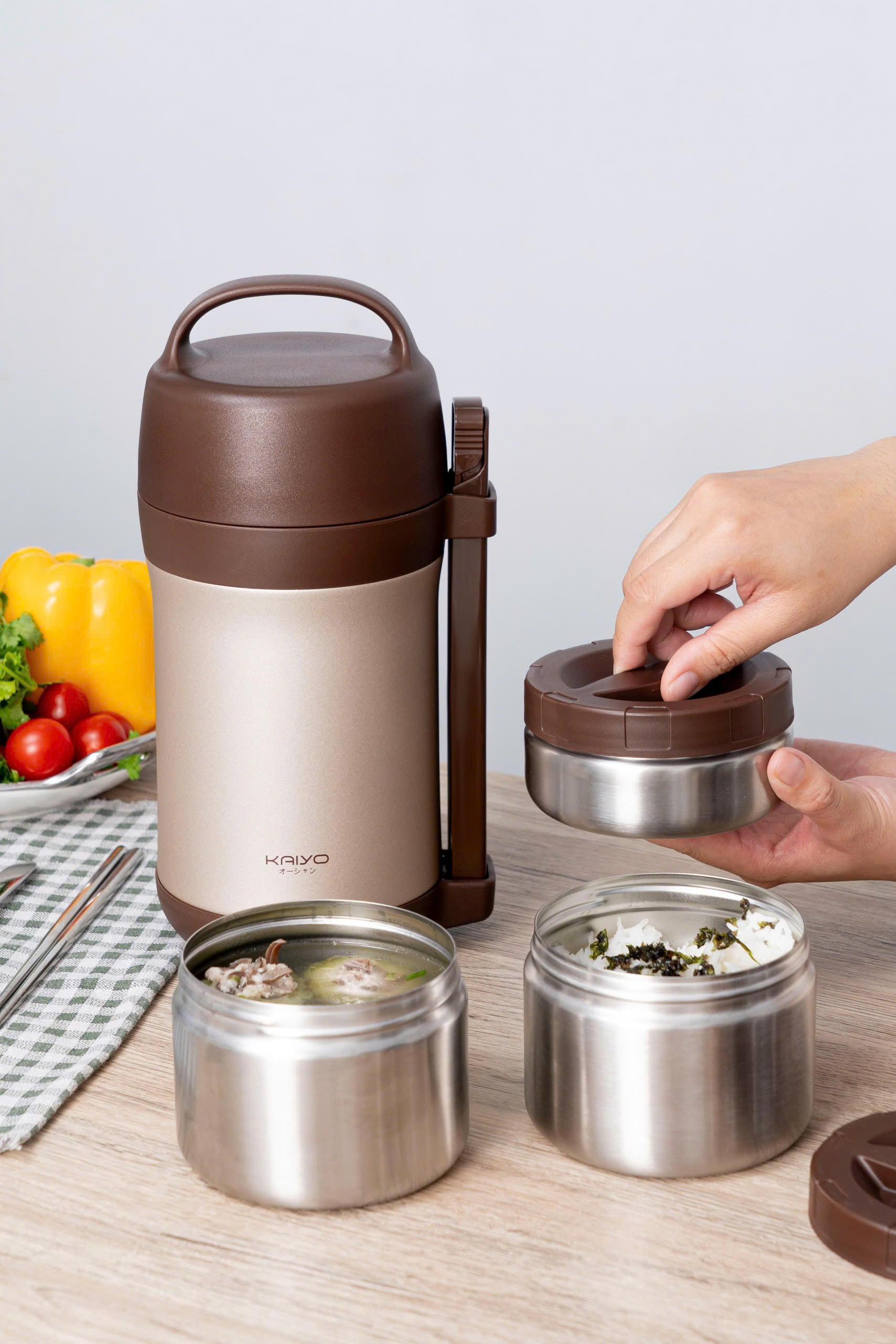 Bộ hộp cơm giữ nhiệt Kaiyo 1600ml