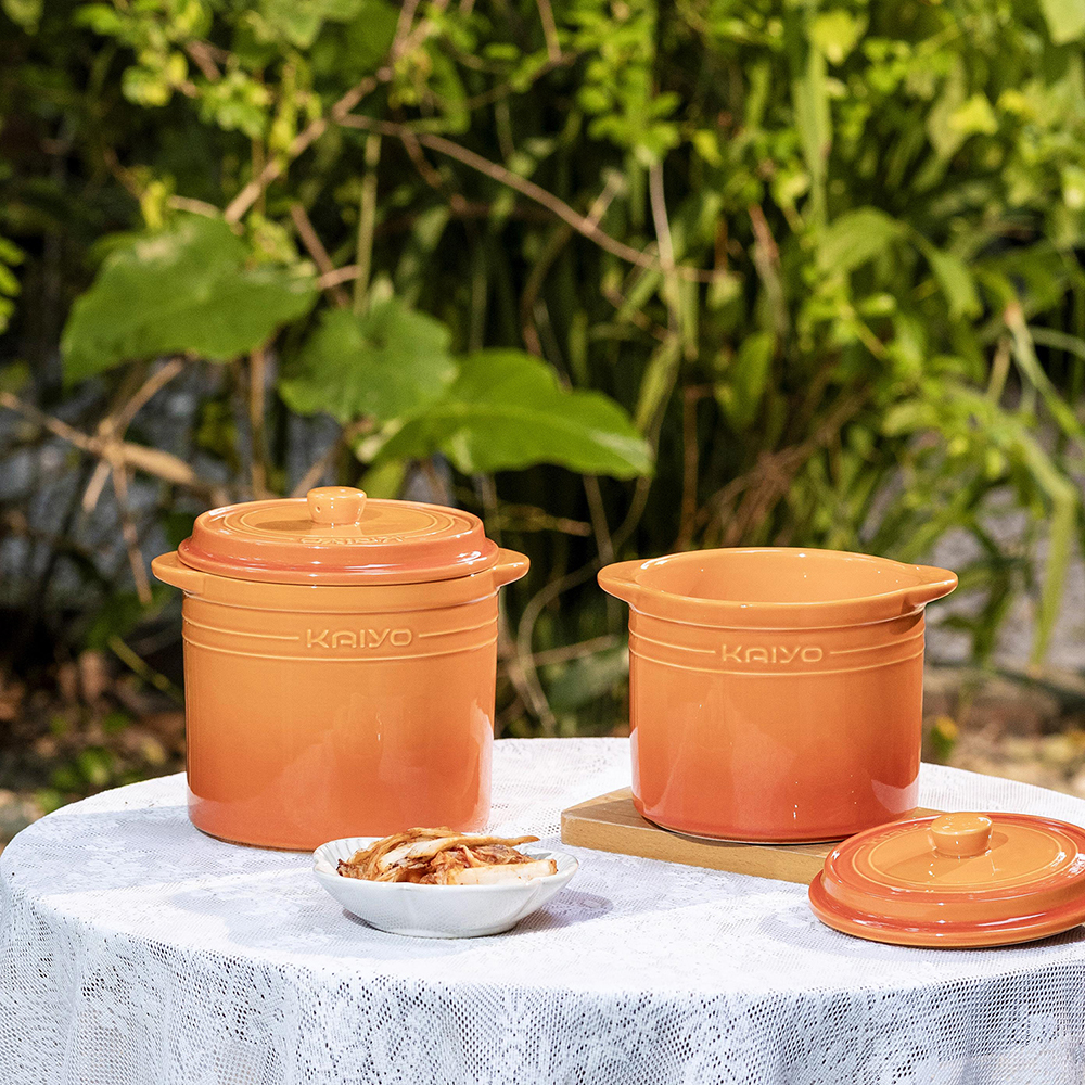 Hũ gốm sứ muối dưa cà Rainbow Kaiyo dung tích 2 lít