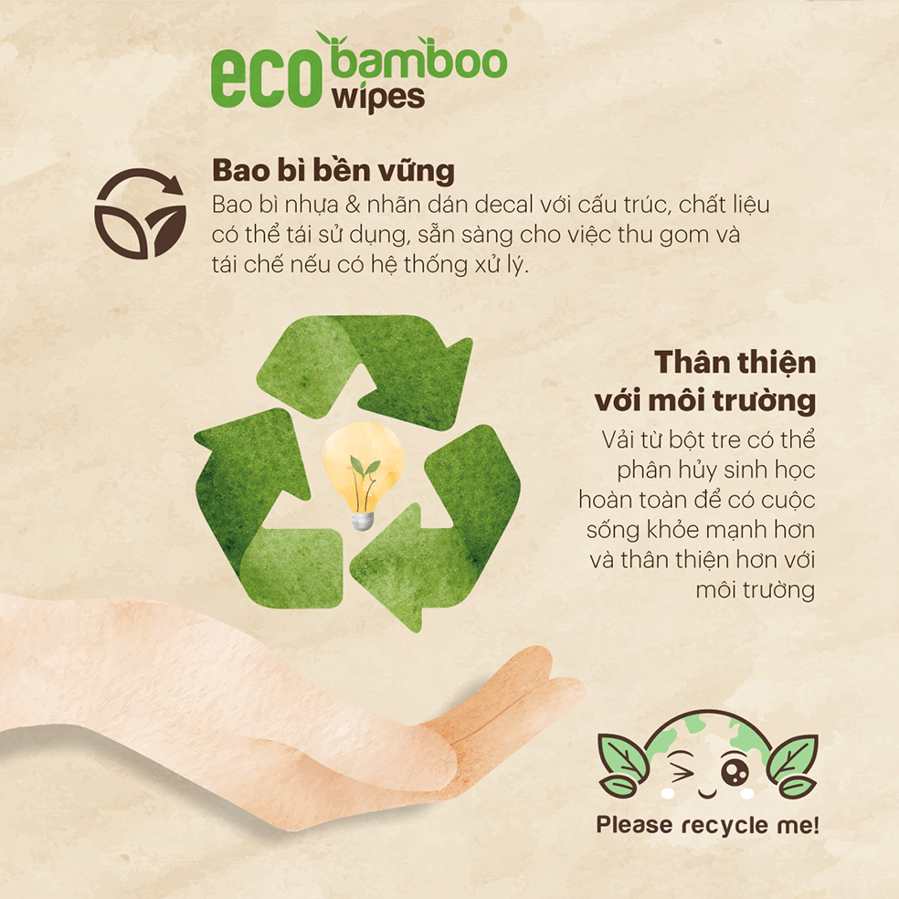 Khan uot vai soi tre Eco Bamboo Ecowipes