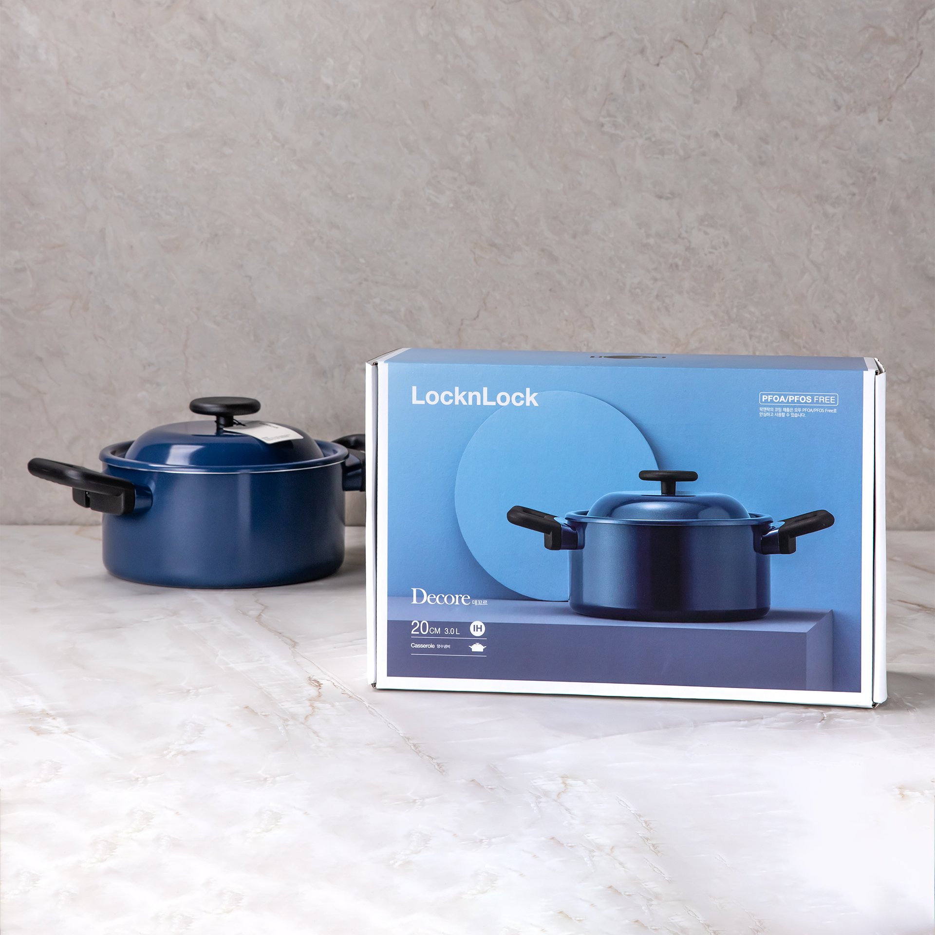 Nồi Decore Lock&Lock Lòng Phủ Ceramic Chống Dính LDE1202IH 20cm