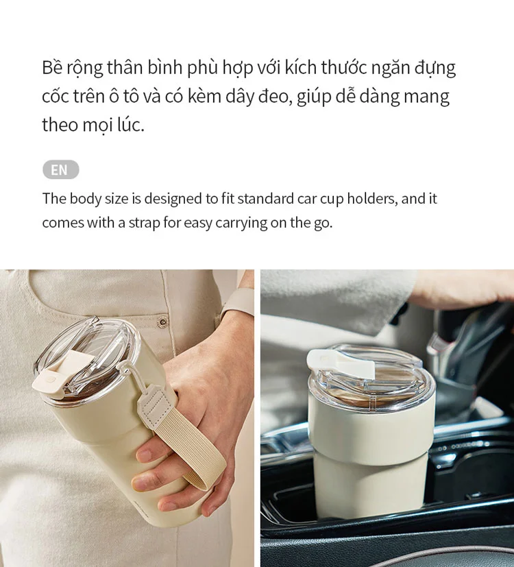 Bình giữ nhiệt LocknLock Metro Cafe LHC4359 - 650ml | LHC4357 - 500ml lòng phủ sứ giữ nguyên hương vị đồ uống