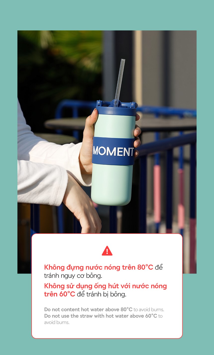 Bình Giữ Nhiệt LocknLock Fold Grip Tumbler Tay Cầm Gập LHC4435/LHC4436