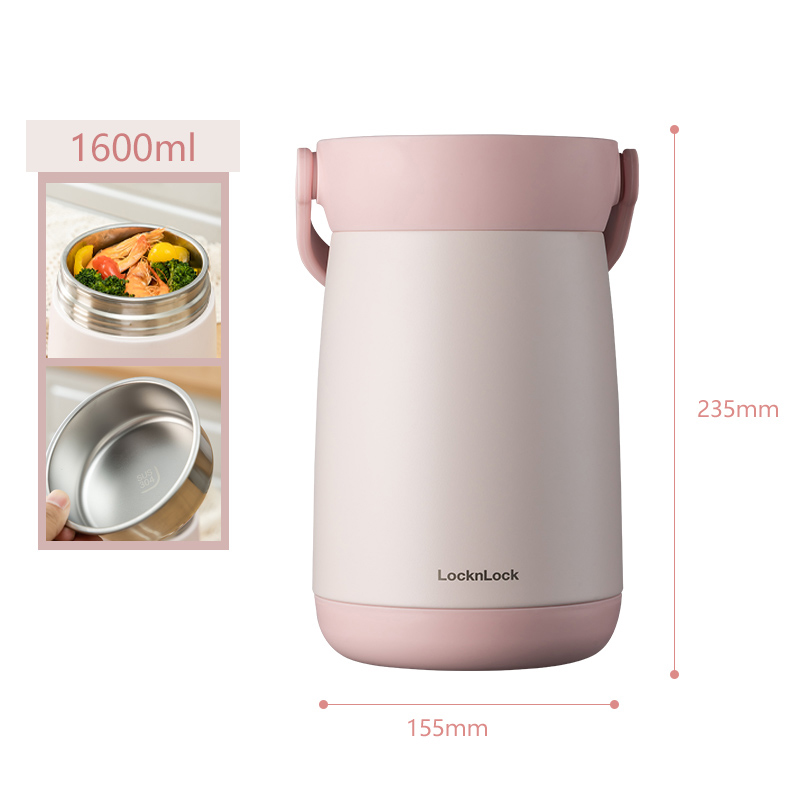 Bình giữ nhiệt đựng thức ăn LocknLock inox 304 Mushroom LHC8049 1.6L