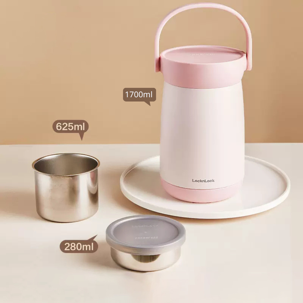 Bình giữ nhiệt đựng thức ăn LocknLock inox 304 Mushroom LHC8049 1.6L