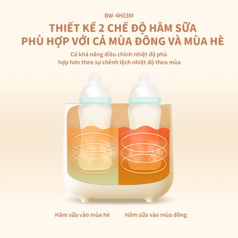 Máy hâm sữa tiệt trùng Bear BW-4H03M