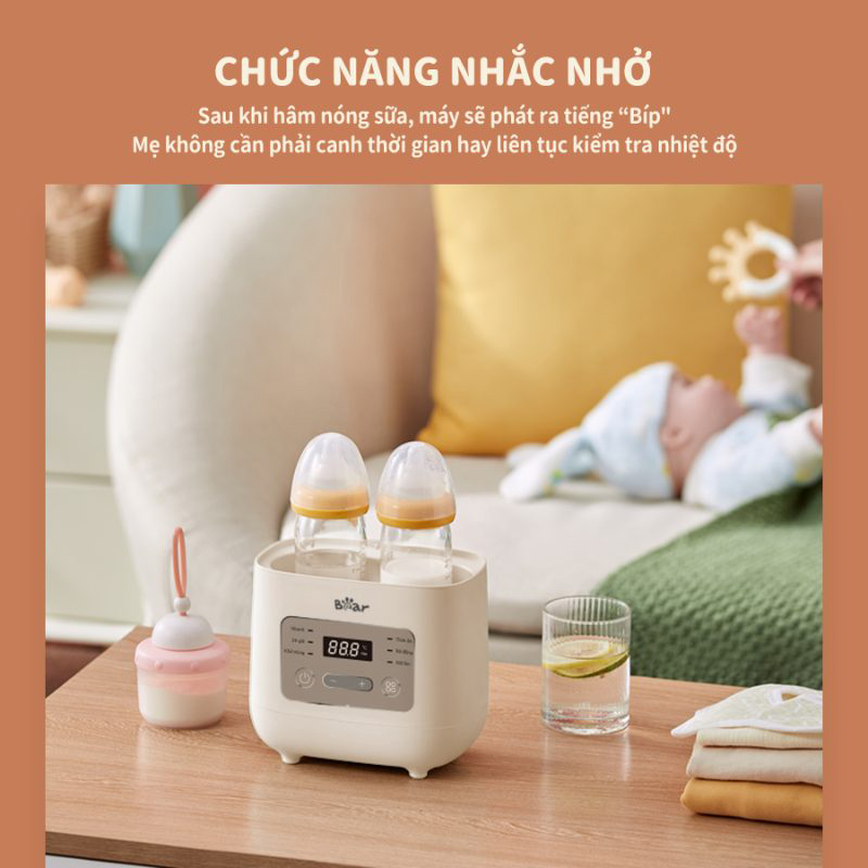 Máy hâm sữa tiệt trùng Bear BW-4H03M