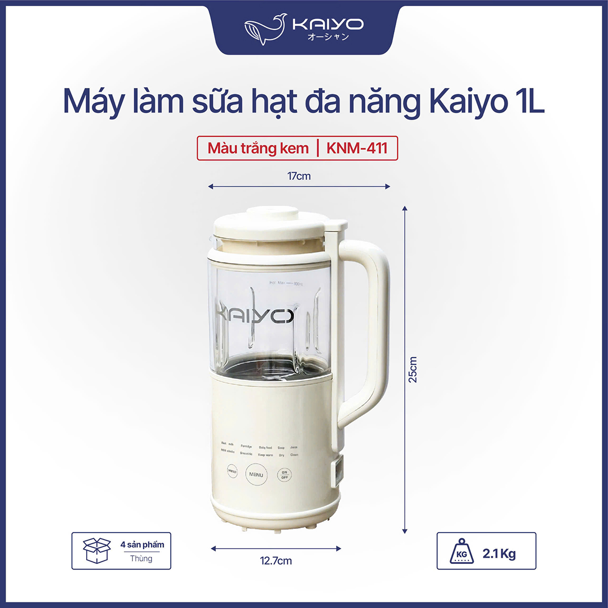 Máy lam sua hat Kaiyo