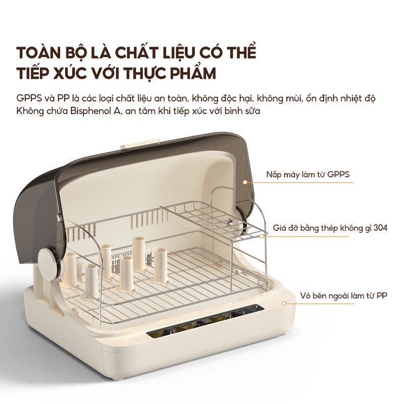 Máy tiệt trùng bằng UV & sấy khô bình sữa Bear SB-MTT20 18 Lít 