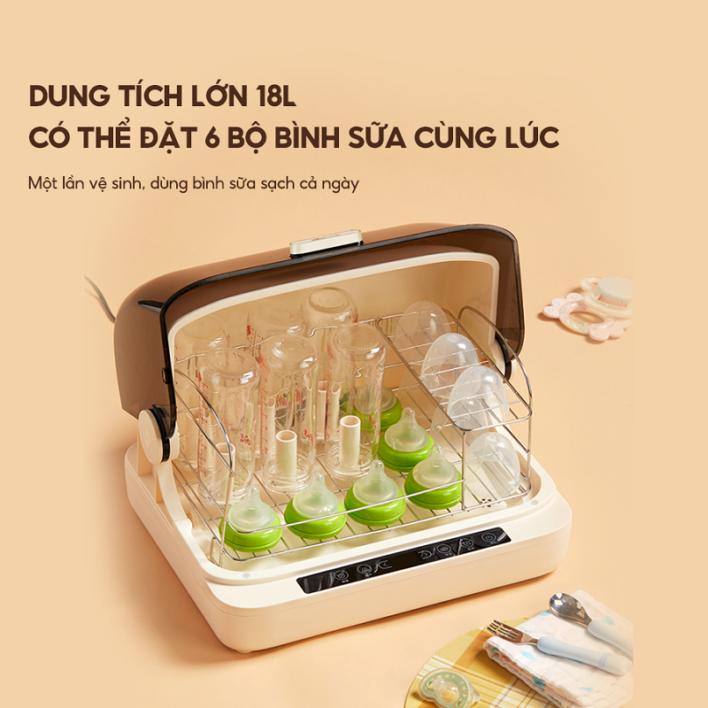 Máy tiệt trùng bằng UV & sấy khô bình sữa Bear SB-MTT20 18 Lít 