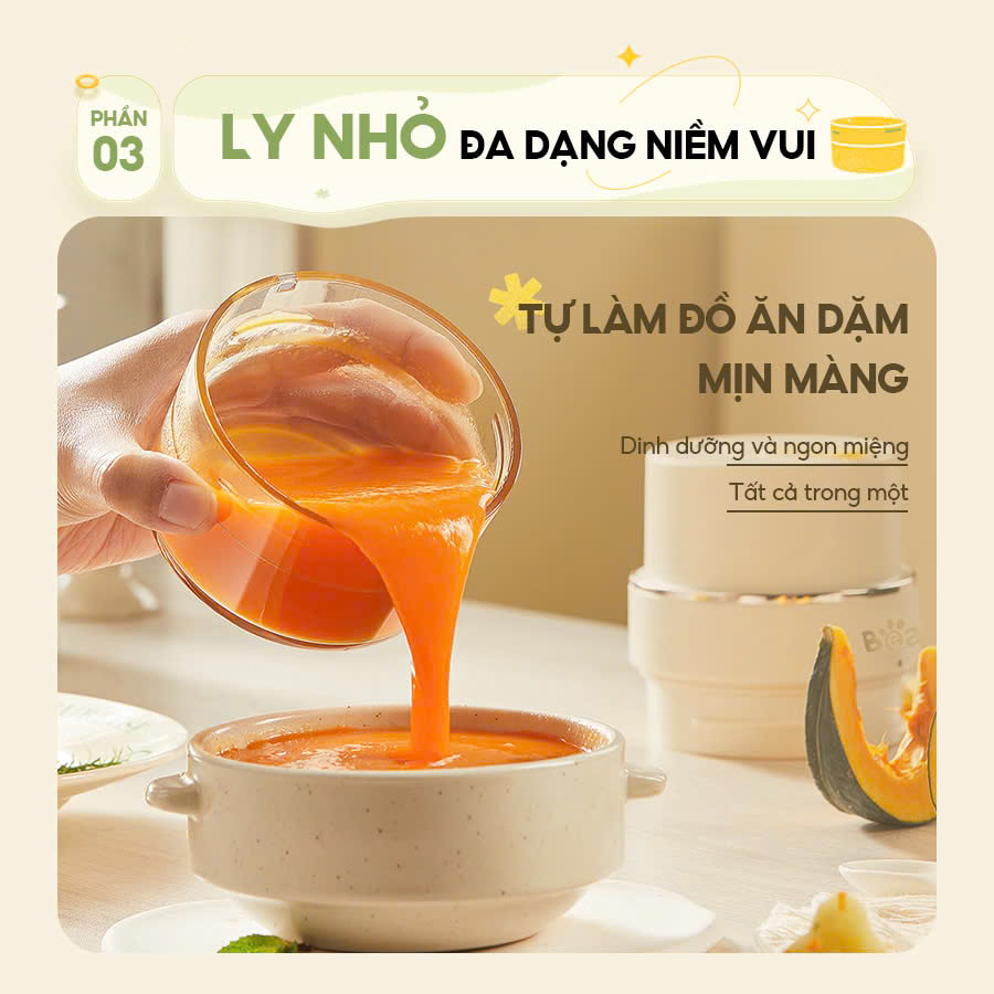 Máy xay sinh tố cầm tay Bear SB-MX04K Bản Quốc Tế