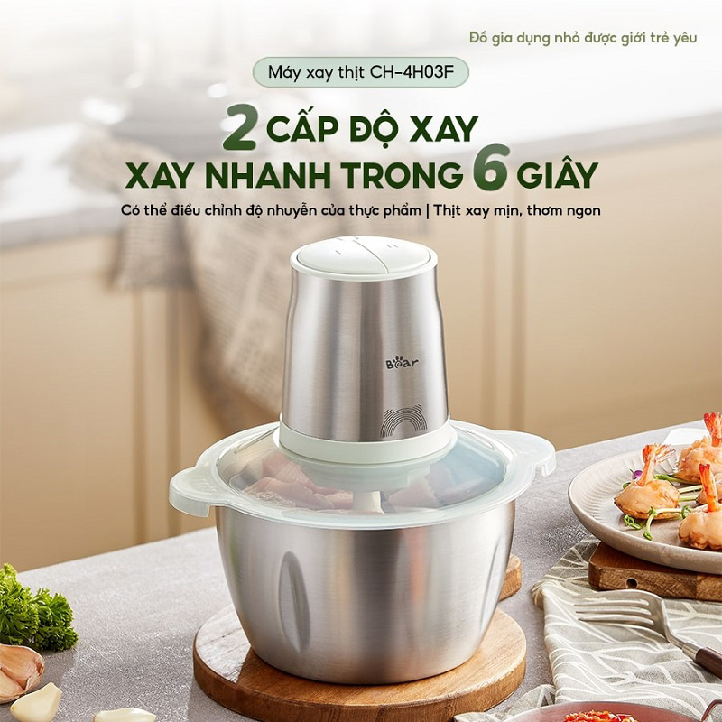 Máy xay thịt 1.8L Bear CH-4H03F 