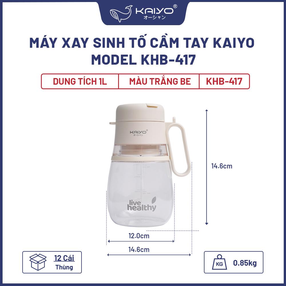 Máy xay sinh tố cầm tay KAIYO KHB-417 pin sạc 1500mAh dung tích 1L