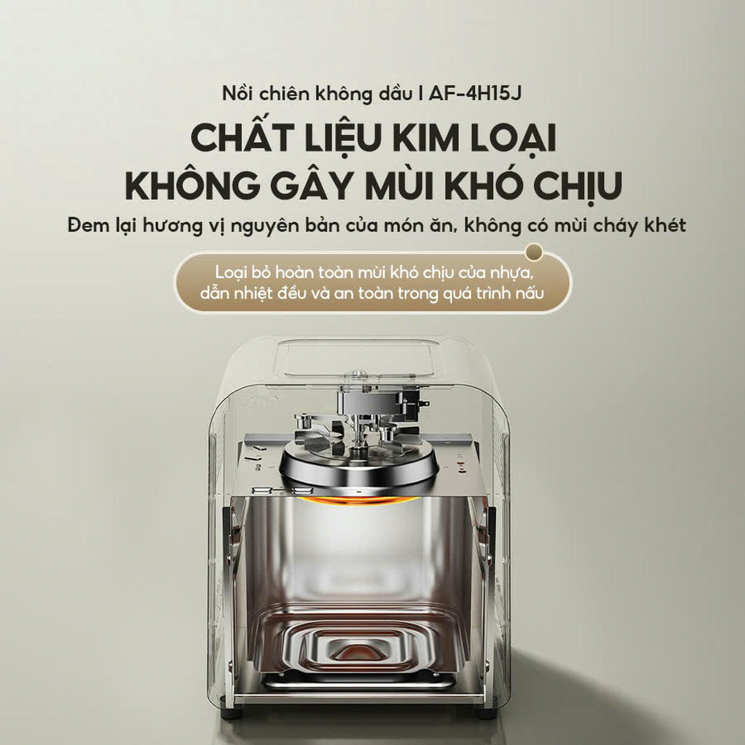 Noi chien khong dau Bear  Bear AF-4H15J 6 lít