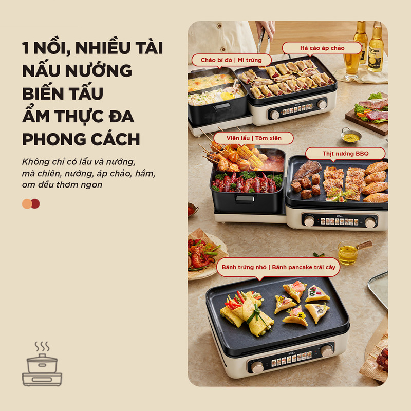 Nồi lẩu nướng BEAR GR-5H22R83