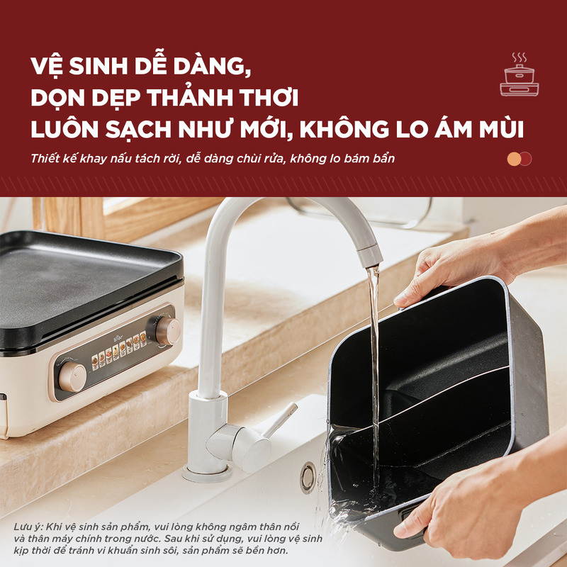 Nồi lẩu nướng BEAR GR-5H22R83