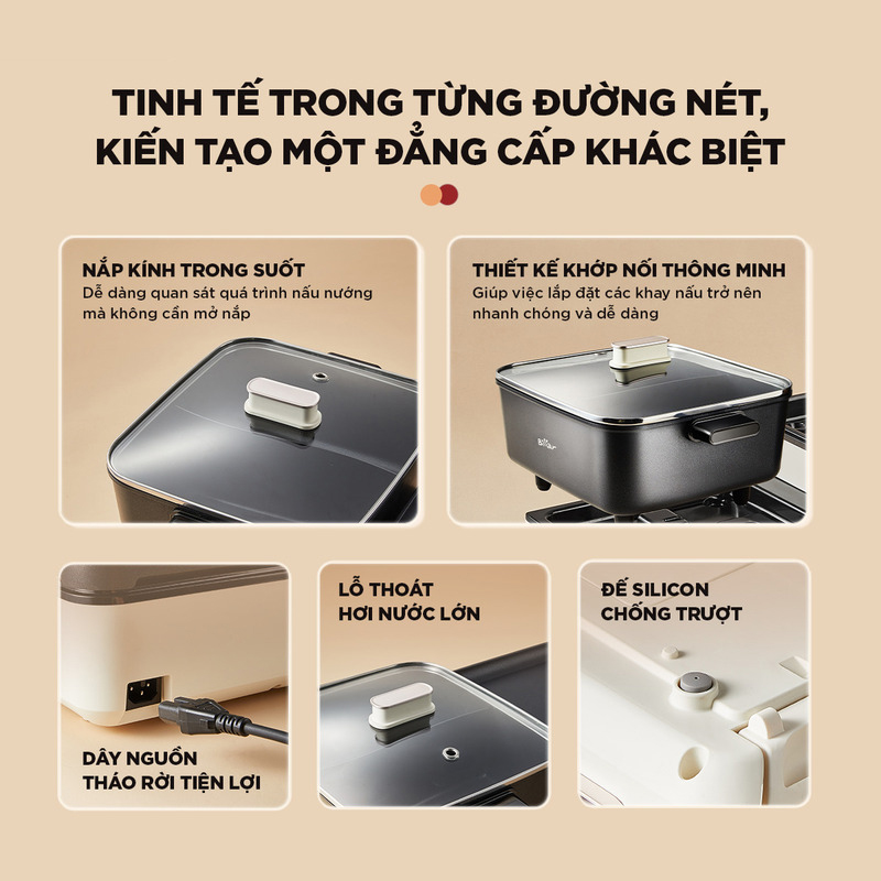 Nồi lẩu nướng BEAR GR-5H22R83