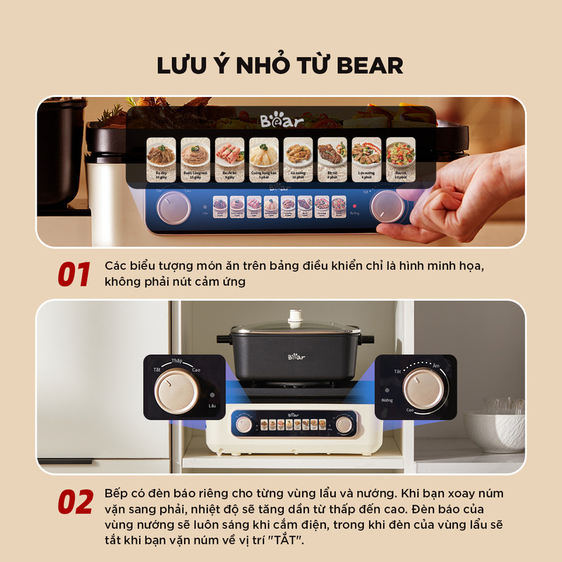 Nồi lẩu nướng BEAR GR-5H22R83