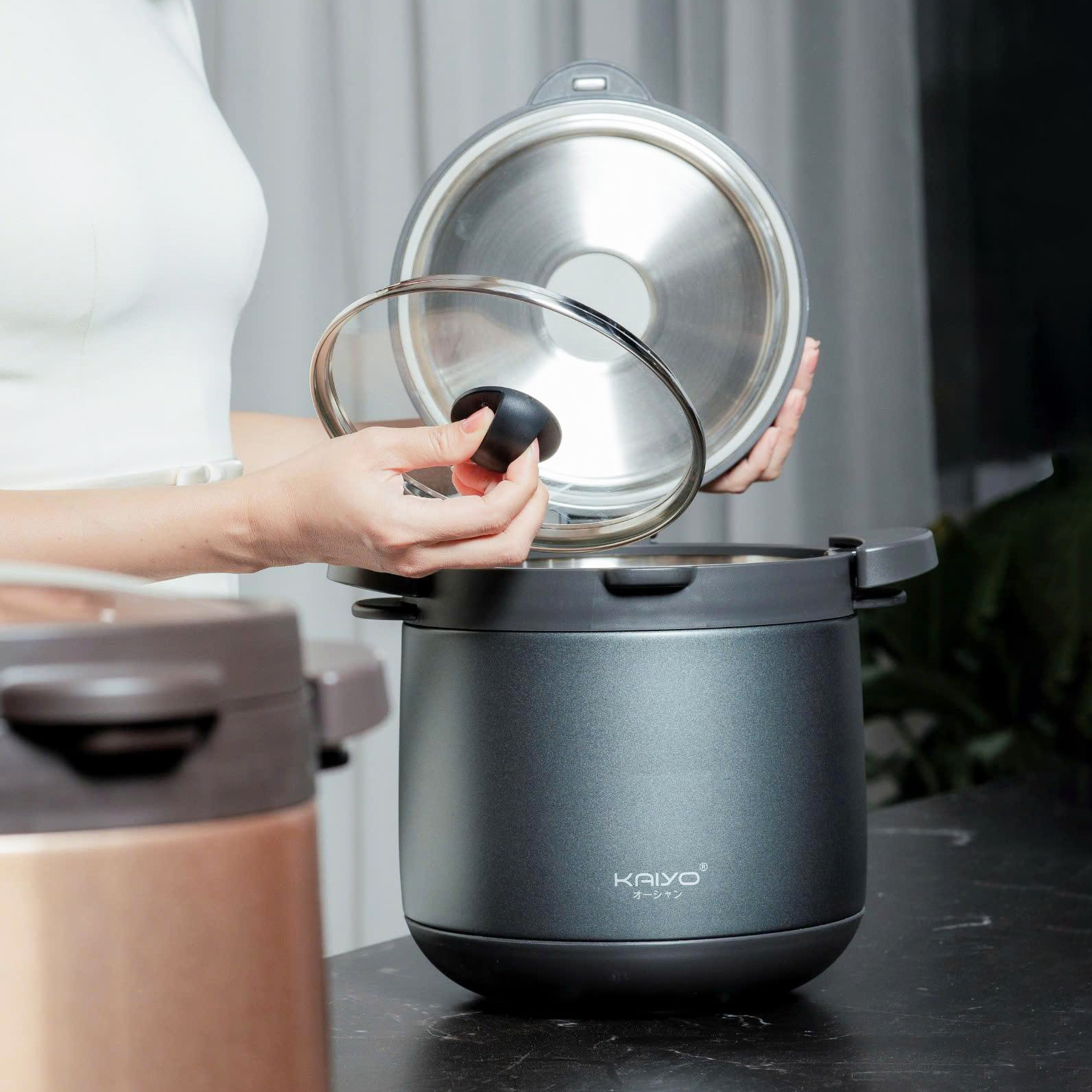 Nồi ủ chín thực phẩm Kaiyo 2 tay cầm Kitchen Mate