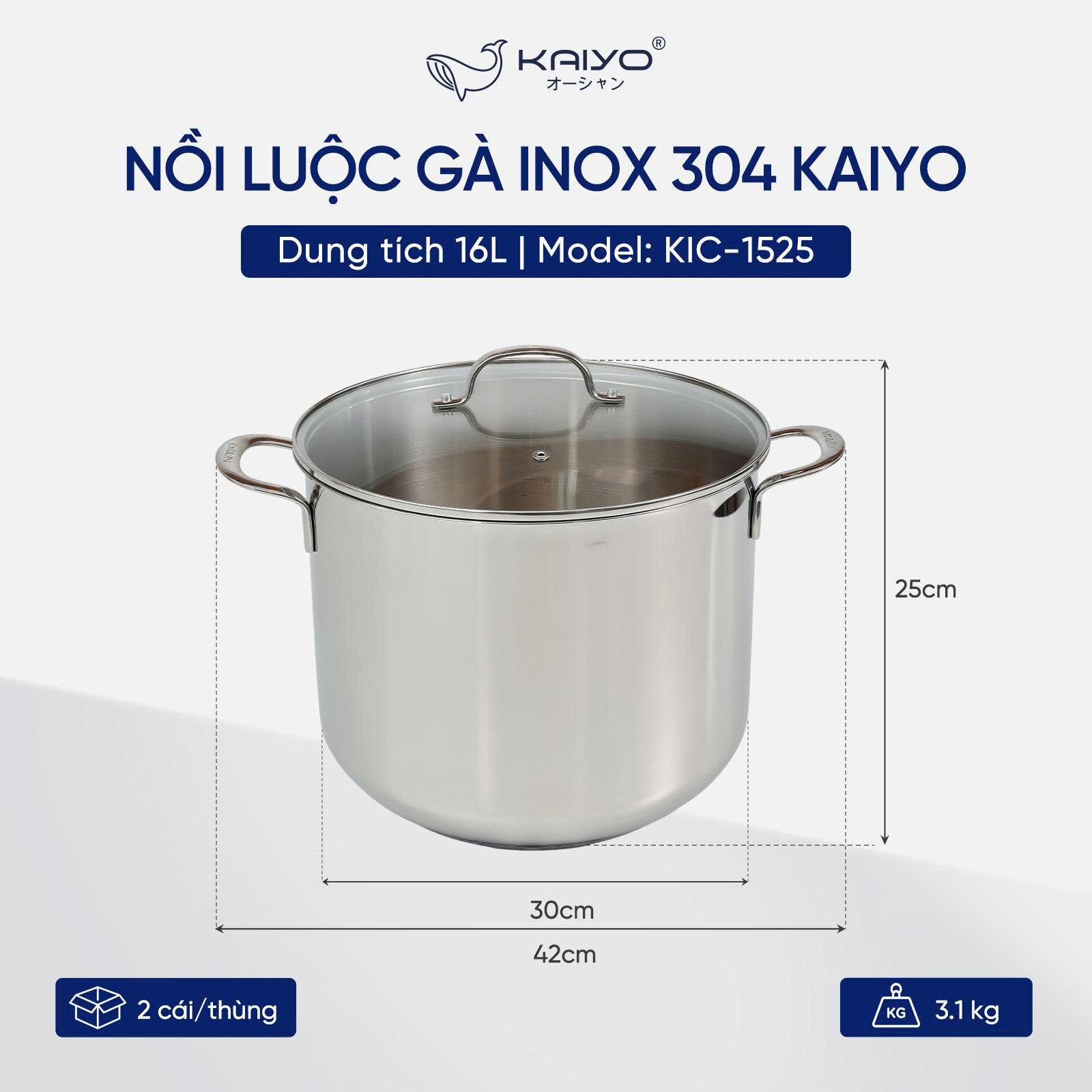 Nồi luộc gà inox 304 KAIYO