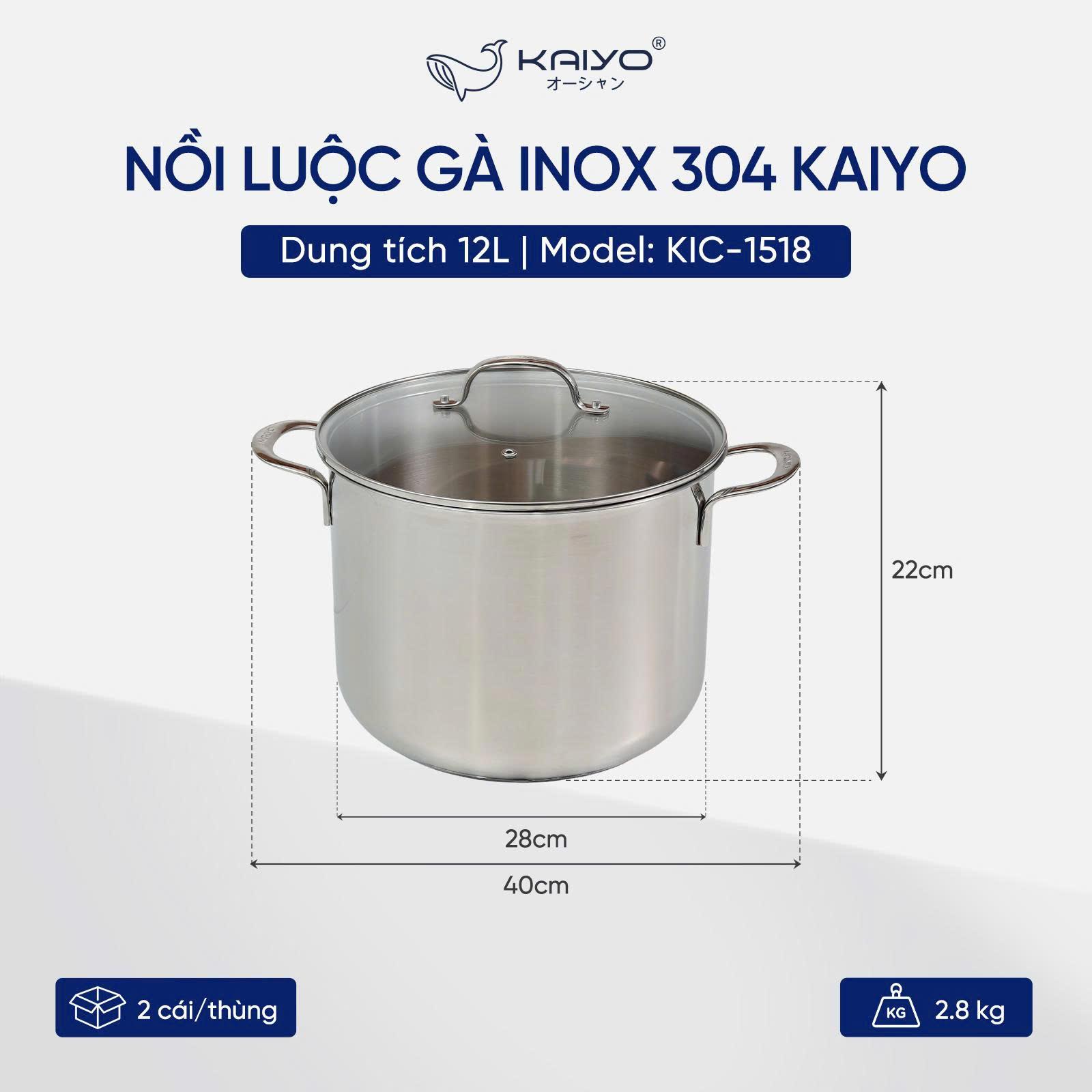 Nồi luộc gà inox 304 KAIYO