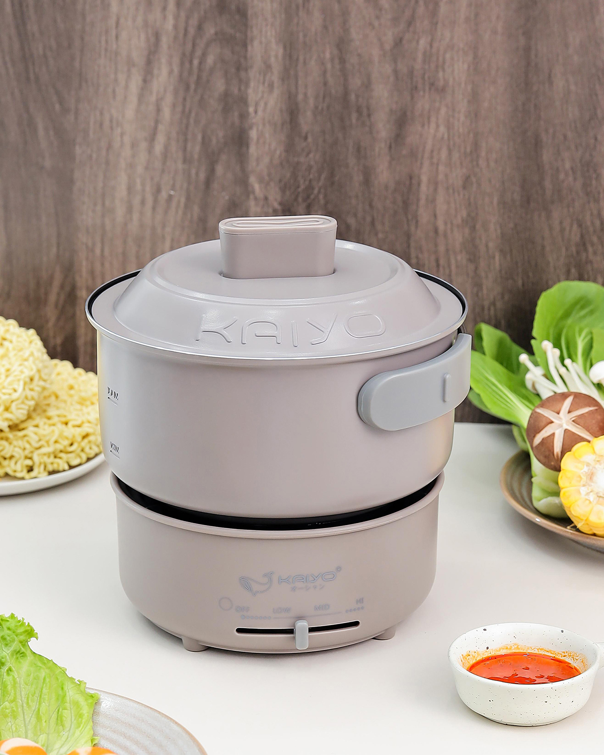 Nồi lẩu điện di động đa năng KAIYO 2 lít KPP-065 có thể xếp gọn