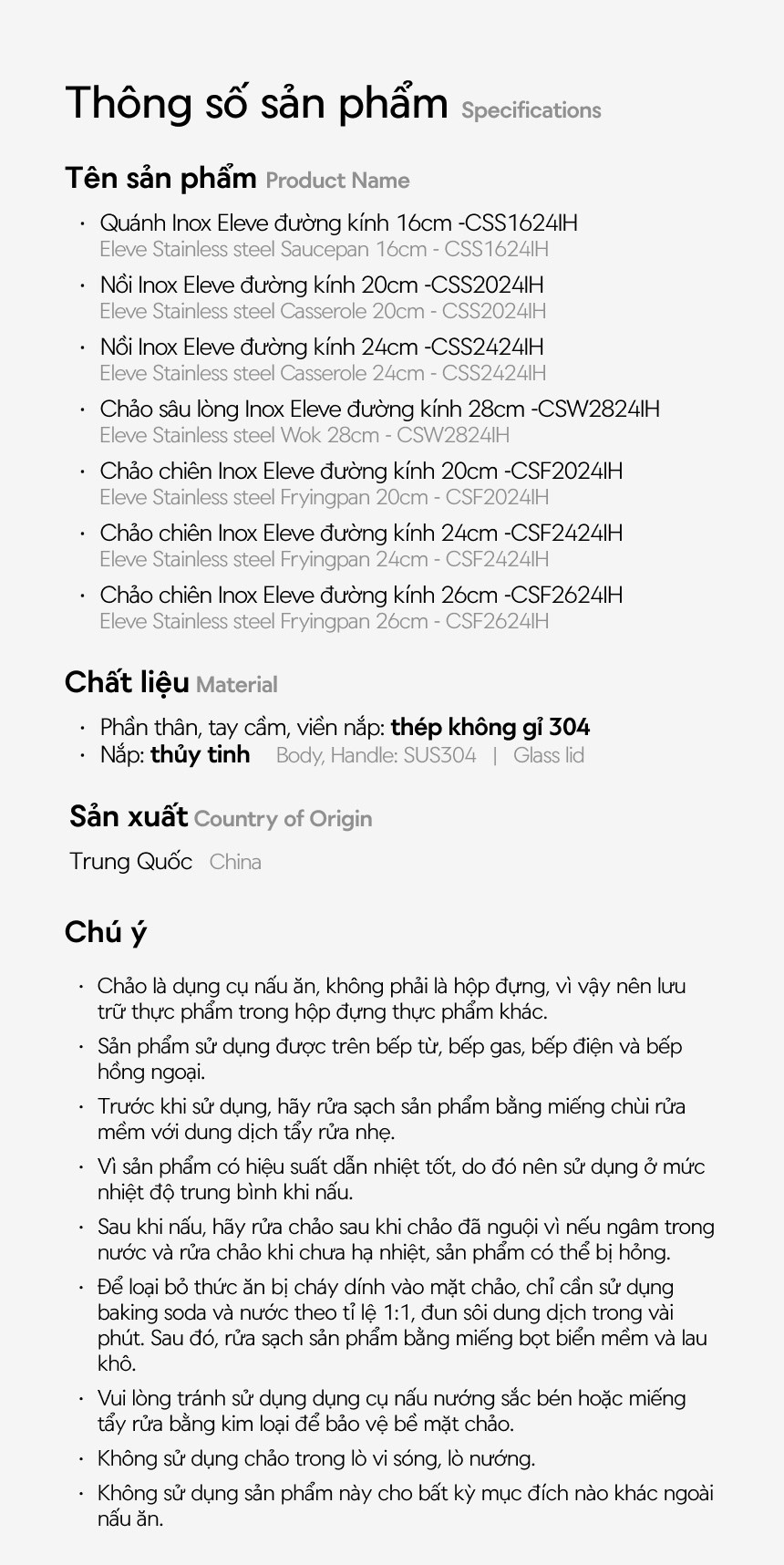 Nồi | Chảo LocknLock ÉLEVÉ thép không gỉ SUS304