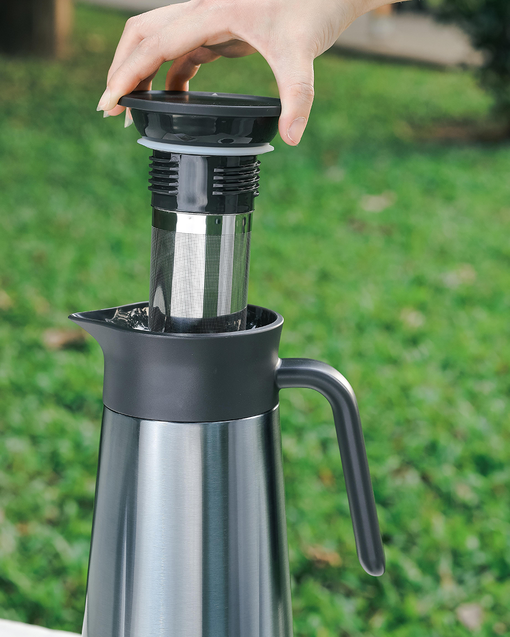 Bình giữ nhiệt kèm lọc trà Kaiyo dung tích 1.8L thành bình 2 lớp inox 304