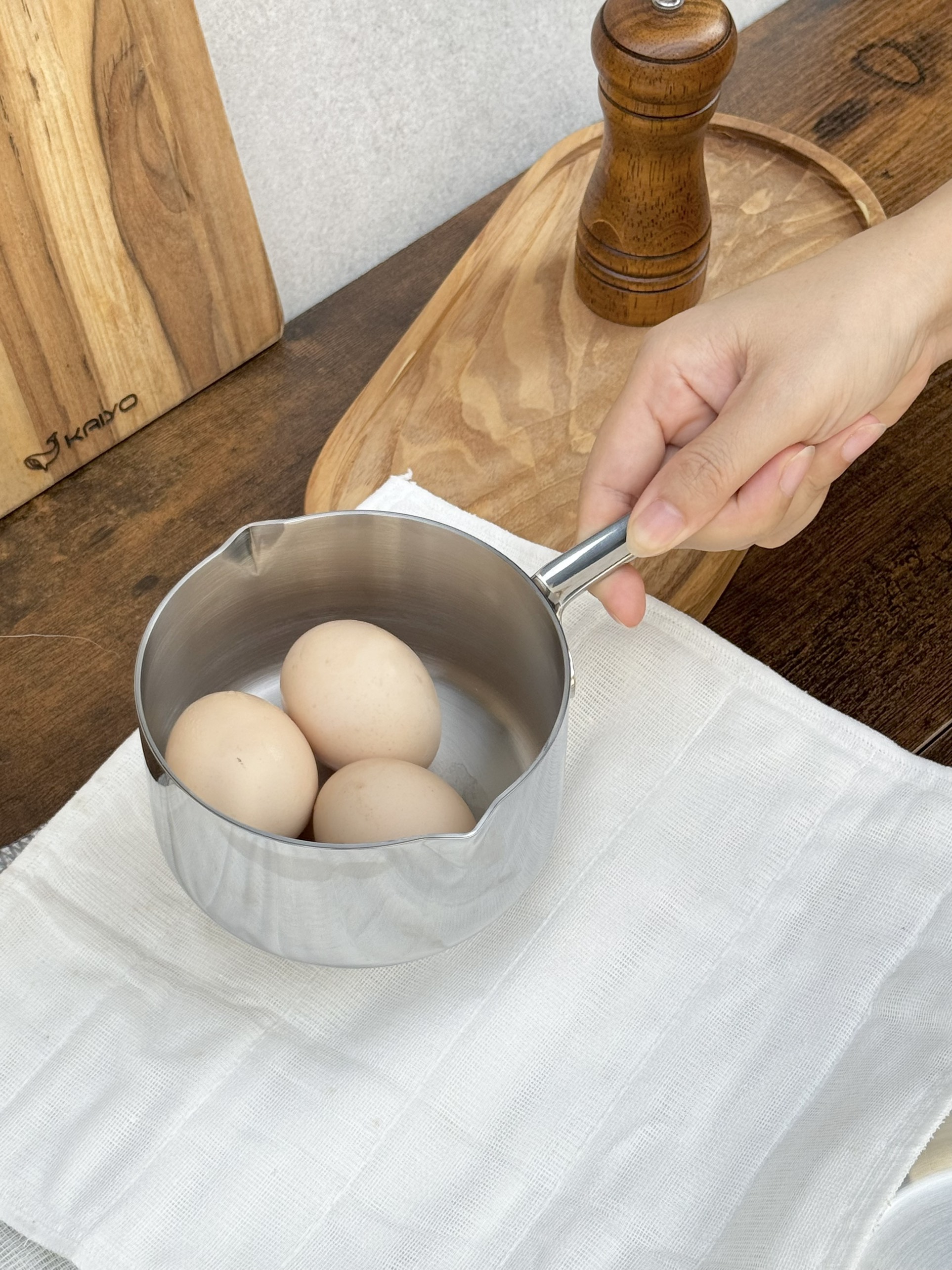 Quánh đúc inox 3 lớp đáy liền Tri-Ply Kaiyo mini size