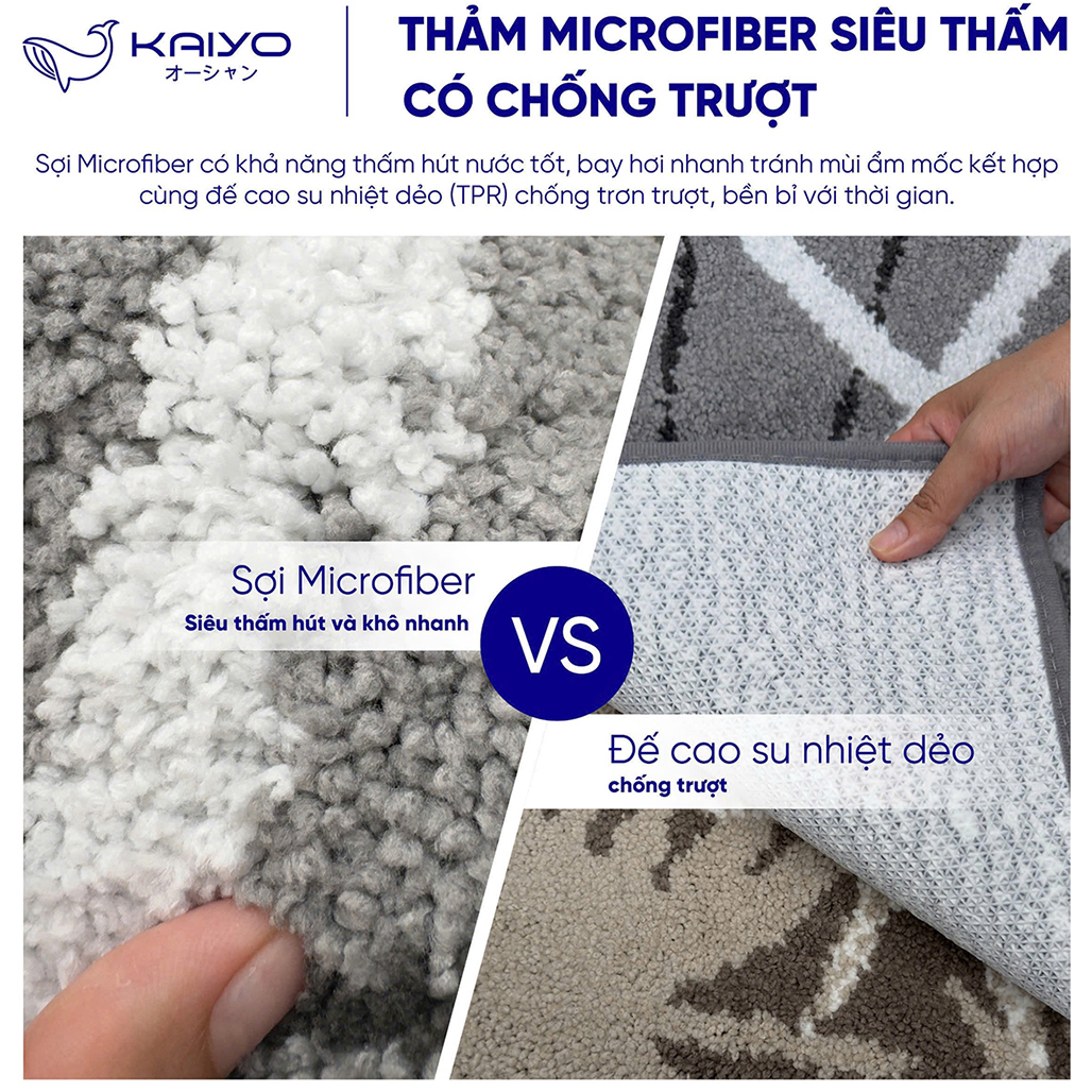 Thảm KAIYO microfiber siêu thấm