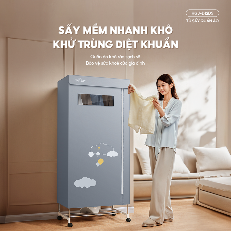 Tủ sấy quần áo Bear HGJ-D12D5