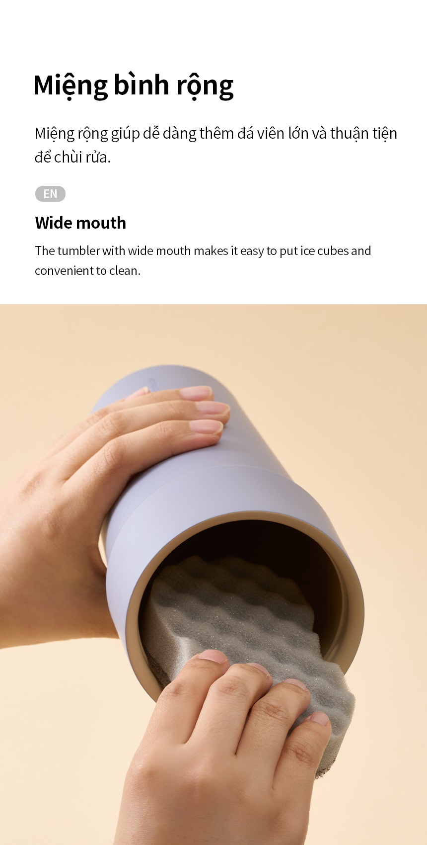 Ly giữ nhiệt LocknLock Metro Cafe Top Handle inox 304 lòng phủ sứ giữ nguyên hương vị đồ uống LHC4416 710ml