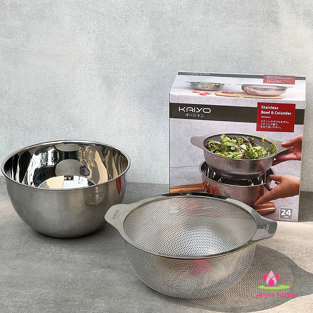 Bộ Tô Trộn Và Rổ Inox Kaiyo