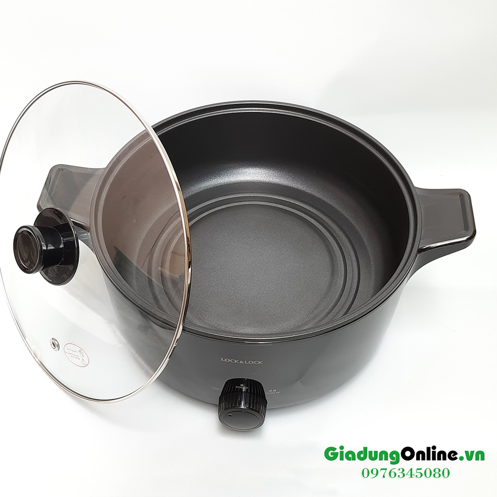 Nồi Lẩu Nồi Điện Đa Năng Lock&Lock Versatile Hot Pot EJP546BLK 4L