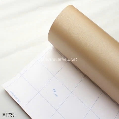 Film nội thất Infeel MT739 vân kim loại vàng hồng xước