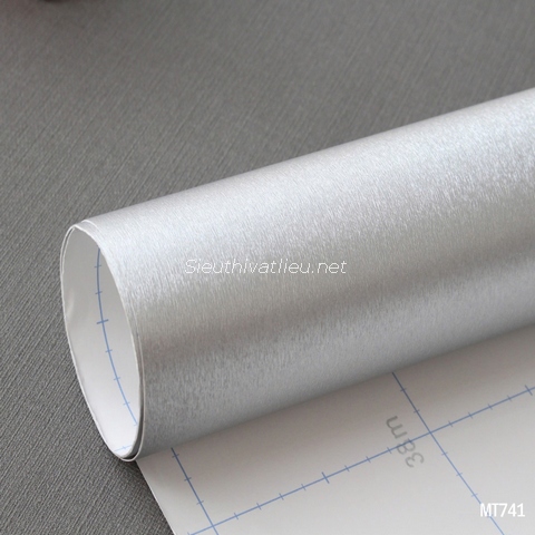 Film nội thất Infeel MT741 vân kim loại bạc xước