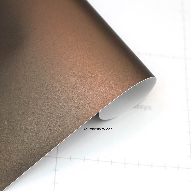 Film nội thất vân kim loại LG RP47 màu đồng đỏ