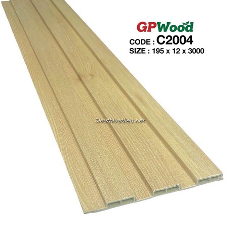 Lam nhựa 3 sóng Decor C2004 vân gỗ màu vàng