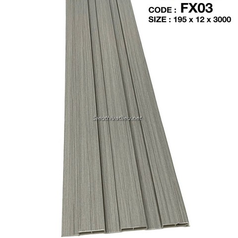 Lam nhựa 3 sóng Decor FX03 vân gỗ màu xám