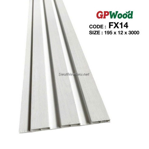 Lam nhựa 3 sóng Decor FX14 vân gỗ màu trắng