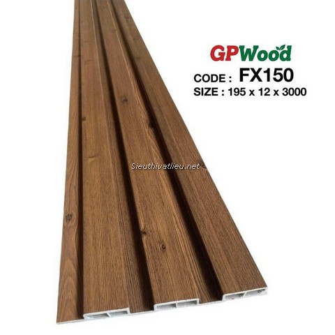 Lam nhựa 3 sóng Decor FX150 vân gỗ màu nâu