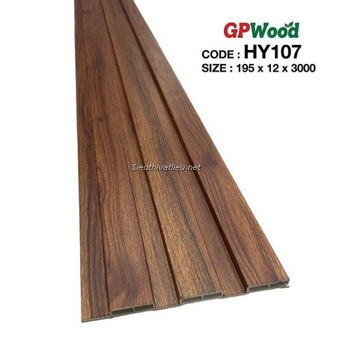 Lam nhựa 3 sóng Decor HY107 vân gỗ màu nâu