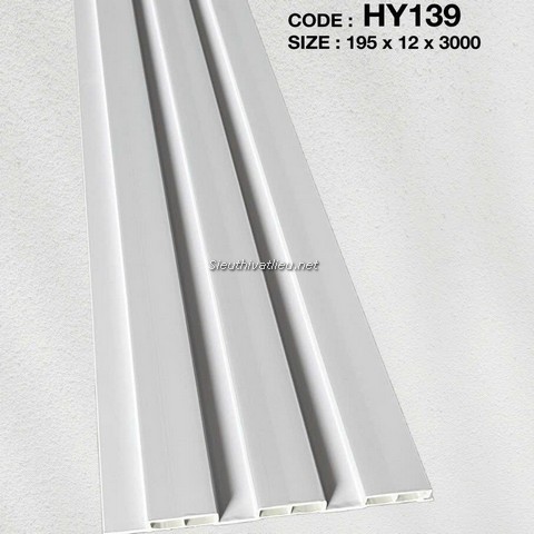 Lam nhựa 3 sóng Decor HY139 màu trắng