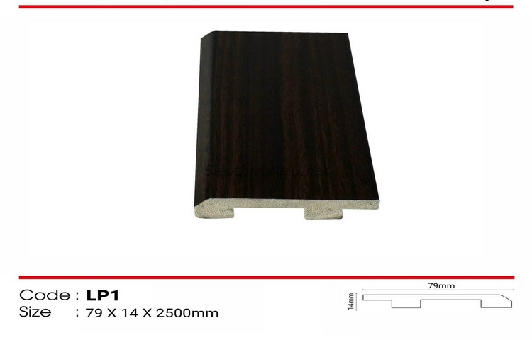 Len tường nhựa LP1 vân gỗ màu đen