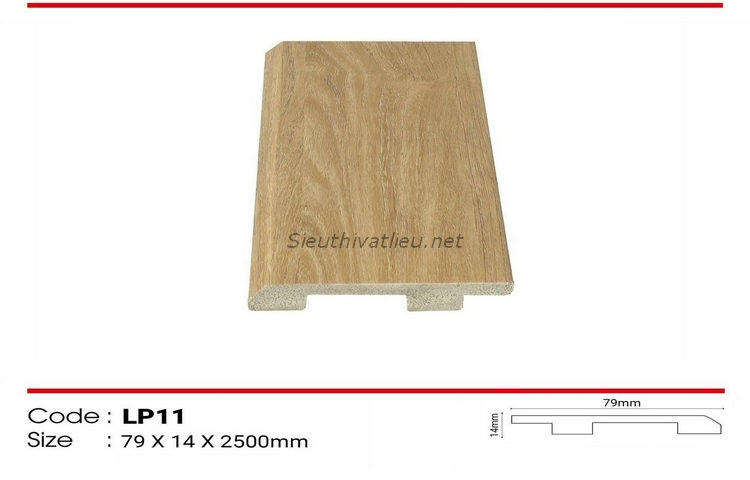 Len tường nhựa LP11 vân gỗ màu vàng