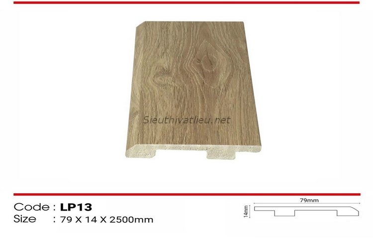 Len tường nhựa LP13 vân gỗ màu nâu