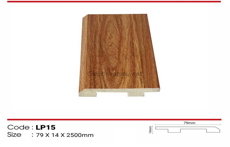 Len tường nhựa LP15 vân gỗ màu nâu